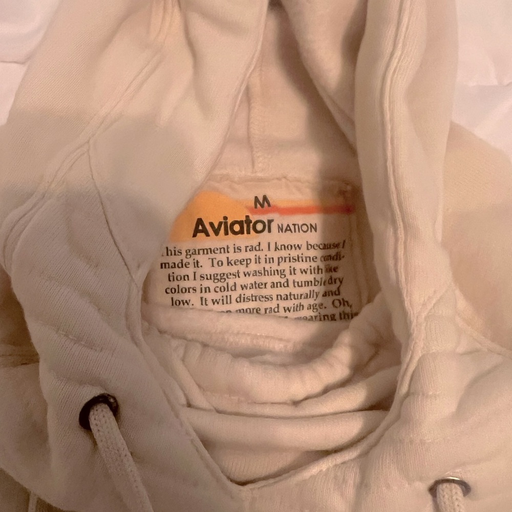 Ivory Aviator Nation Hoodie Worn twice - Size medium